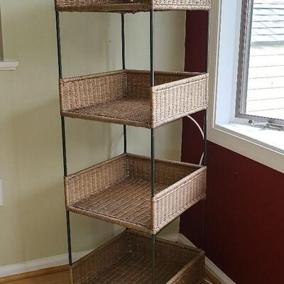 K1: Wicker and Metal Shelving