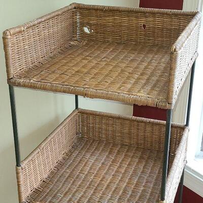 K1: Wicker and Metal Shelving