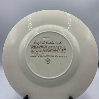 English Cathedrals York Minster Wedgwood Transferware Plate 