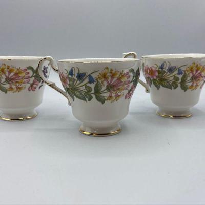 Set of 3 Paragon Tea Cups Floral Country Lane Pattern