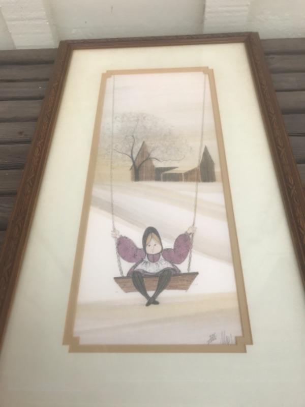 P shops Buckley Moss Signed Framed