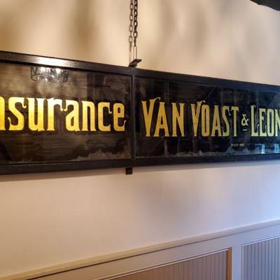 Rare Saratoga Springs Memorabilia Van Voast and Leonard Sign