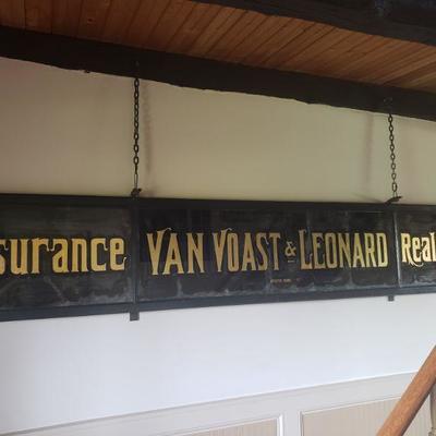 Rare Saratoga Springs Memorabilia Van Voast and Leonard Sign
