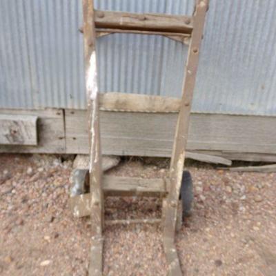 BB-5  VINTAGE WOODEN ELEVATOR DOLLY  