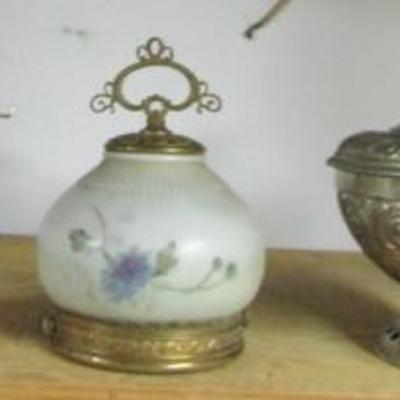 B-64  CURRIER & IVES OIL LAMP & MORE  