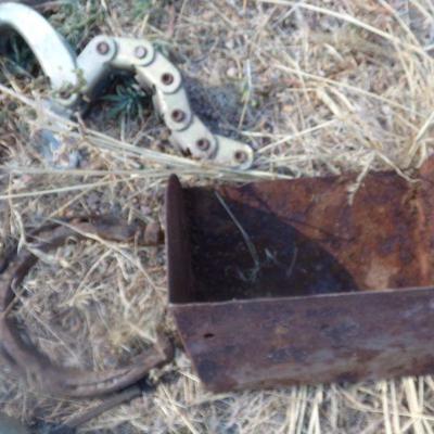 BB-12   2 TRACTOR SEATS AND VARIOUS FARM PIECES