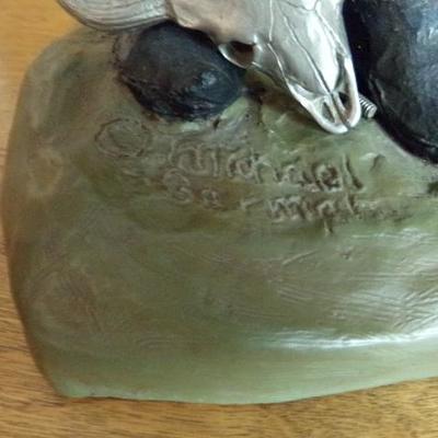 H-80  TWO MICHAEL GARMAN COWBOY STATUES