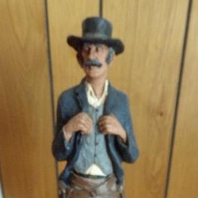 H-80  TWO MICHAEL GARMAN COWBOY STATUES