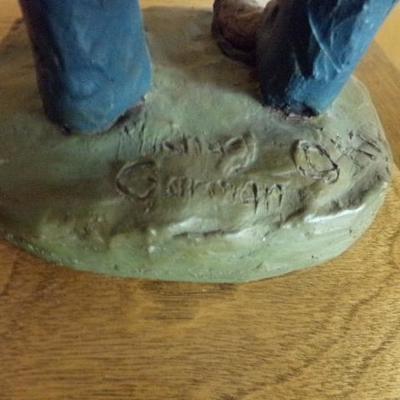 H-80  TWO MICHAEL GARMAN COWBOY STATUES