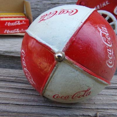 LOT 208  CAST IRON COCA COLA HORSE DRAWN TOY