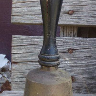 LOT 210  COFFEE GRINDER & BRASS BELL