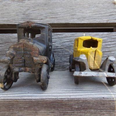 LOT 211  CAST IRON TOY TRUCKS