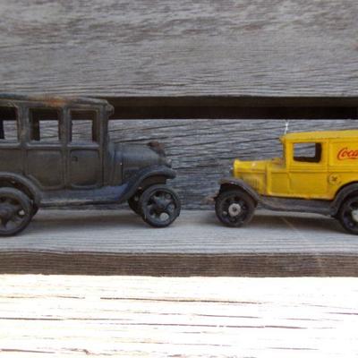 LOT 211  CAST IRON TOY TRUCKS