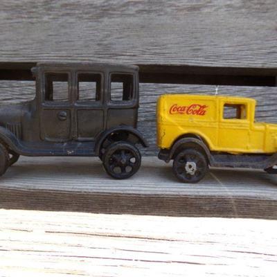 LOT 211  CAST IRON TOY TRUCKS