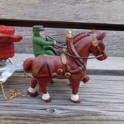 LOT 214  NIB COCA COLA HORSE DRAWN WAGON