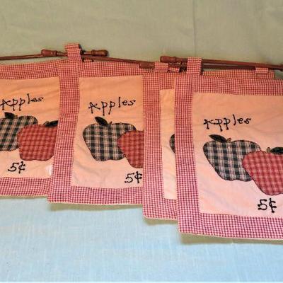 Park Imports Cloth Patch work Apple Wall hangings LOT