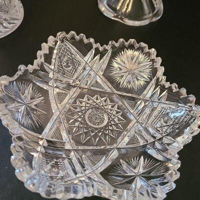 G3: Crystal Cut Glass Compote & Candy Dish