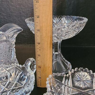 G3: Crystal Cut Glass Compote & Candy Dish