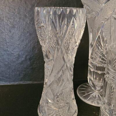 G4: Lot Of Heavy Lead Crystal Vase