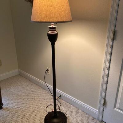 126: Pottery Barn Brown Floor Lamp with Shade 