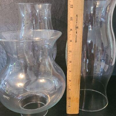 G8: Lot Of Hurricane Glass Lamp Shades