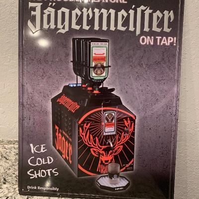 Jagermeister metal tin sign 