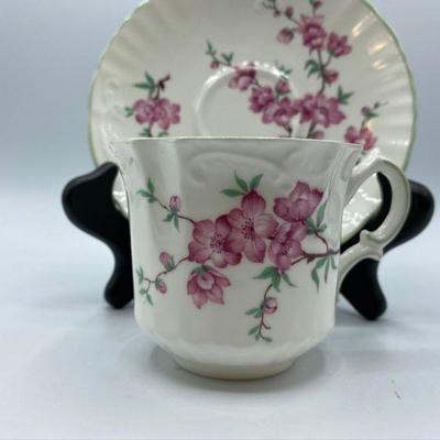 Pink Flowers Tea Cup & Saucer Oakley China Ltd