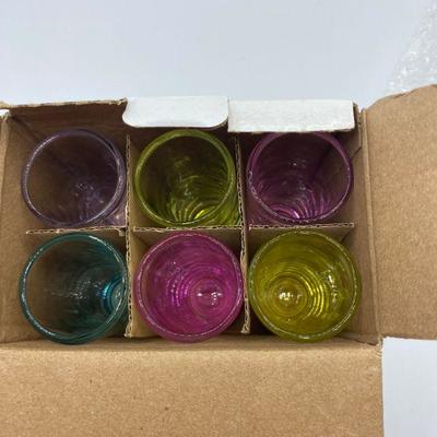 Multicolored Tall Shot Glass Set