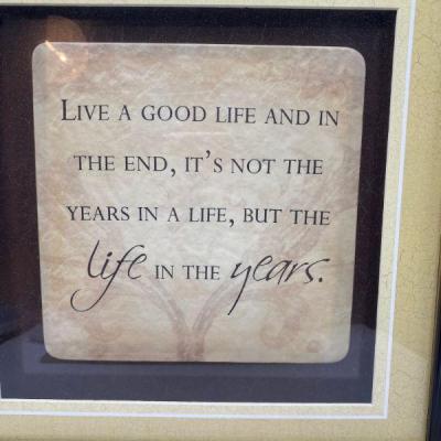 Live A Good Life Wall Quote