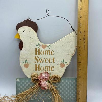 Home Sweet Home Chicken Wall Decor