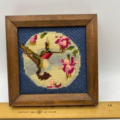 Hummingbird Needlepoint Cross Stitch Art