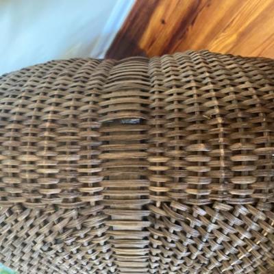 149: Antique Buttocks Basket with Faux Tree 