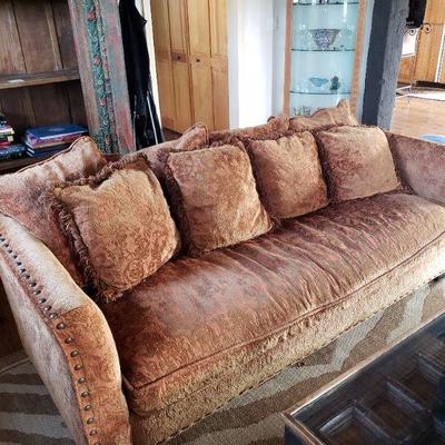 Custom  Amber and Gold  Sofa