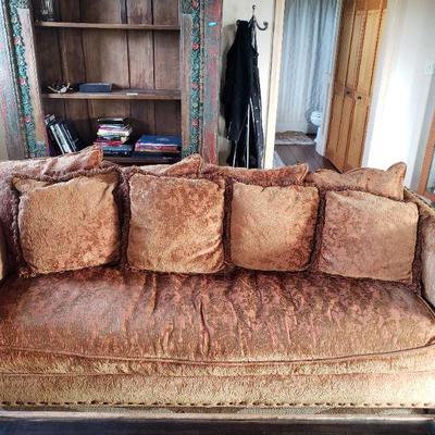 Custom  Amber and Gold  Sofa