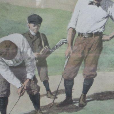 Lot 143 - A.B. Frost Golf 'Stymied' Print 18 1/4