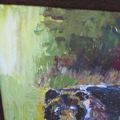 Lot 144 - Framed Bear Painting 26 1/2