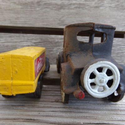 LOT 222  CAST COCA COLA BOX TRUCK AND MODEL A