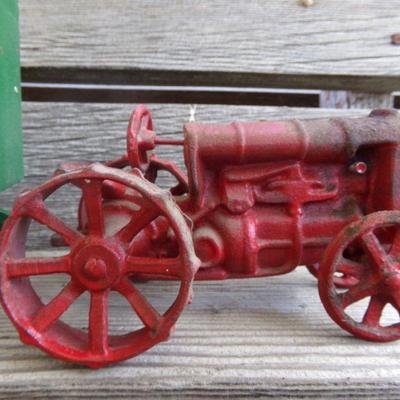 LOT 223  CAST TRACTOR AND MERCHANDISE TRUCK