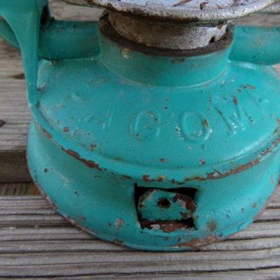 LOT 225  ANTIQUE LANTERN & OIL OR GAS PAIL. (SG)