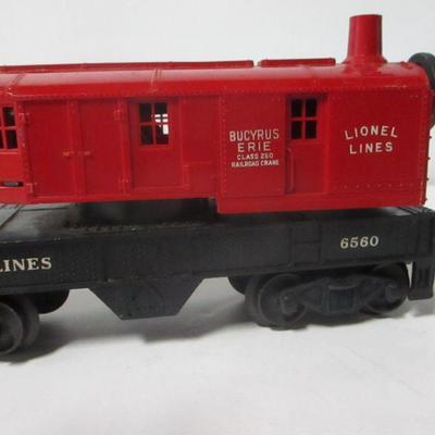 Lot 151 - Lionel 6560 Vintage O Lionel Lines Bucyrus Erie Crane Car 