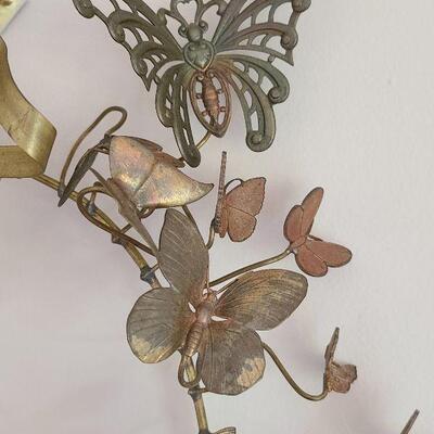 G48: Petite Choses Dresden Mixed Metal Butterfly Wreath