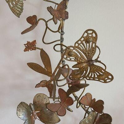 G48: Petite Choses Dresden Mixed Metal Butterfly Wreath