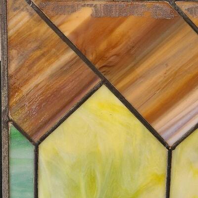 G50: Yellow & Green Stained Glass Panel