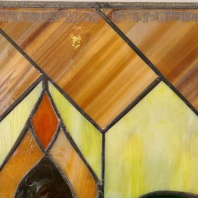 G50: Yellow & Green Stained Glass Panel