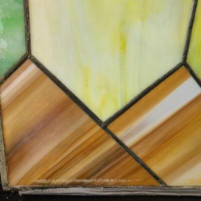 G50: Yellow & Green Stained Glass Panel