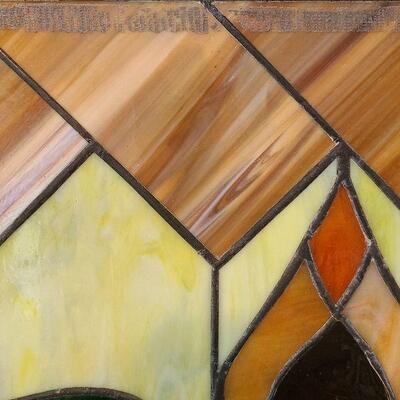 G50: Yellow & Green Stained Glass Panel