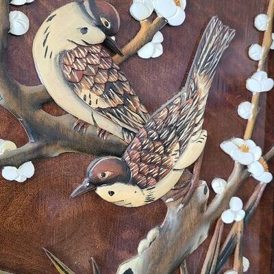 G53: 4 Panel Wood Carved Art