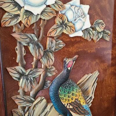 G53: 4 Panel Wood Carved Art