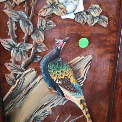 G53: 4 Panel Wood Carved Art