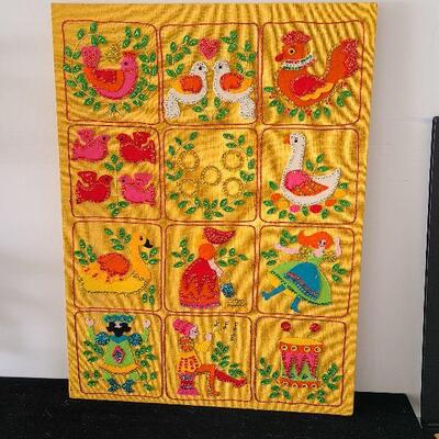 G63: The Twelve Days Of Christmas Felt & Sequin Wall Art